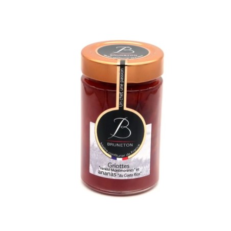 Griottes “variété Montmorency” et ananas du costa Rica pot 230 g - Maison Bruneton